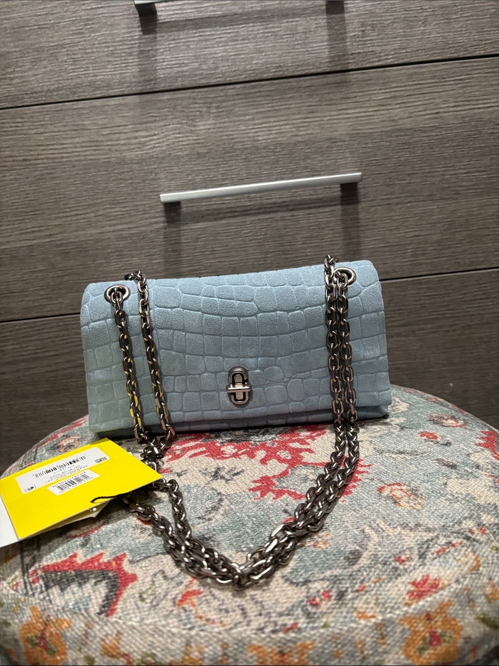 NWT Marc Jacobs THE CROC DUAL CHAIN MINI BAG